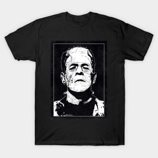 FRANKENSTEIN (Black and White) T-Shirt